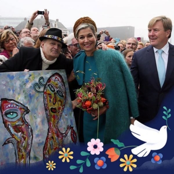 Tonnie Voorn met Koningin Máxima en Koning Willem-Alexander